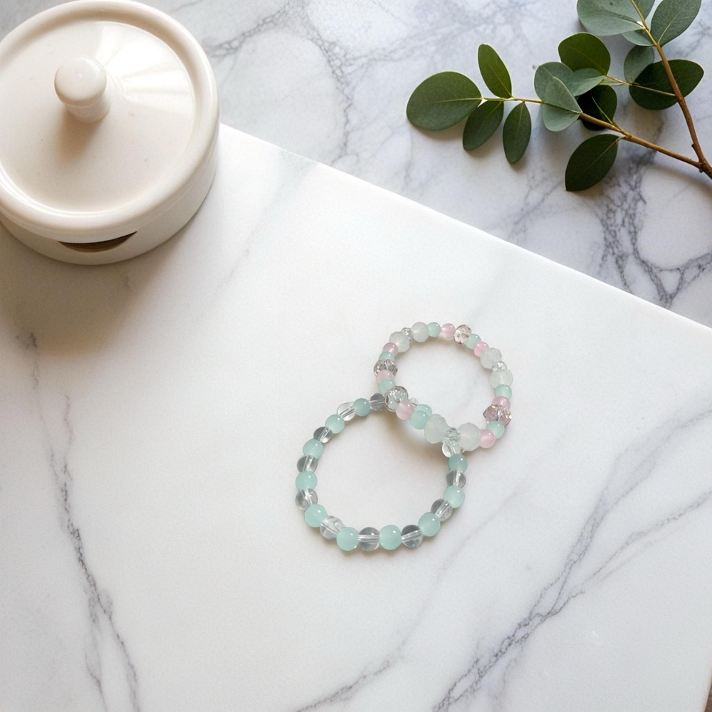 Springs Green Beaded Bracelet Set